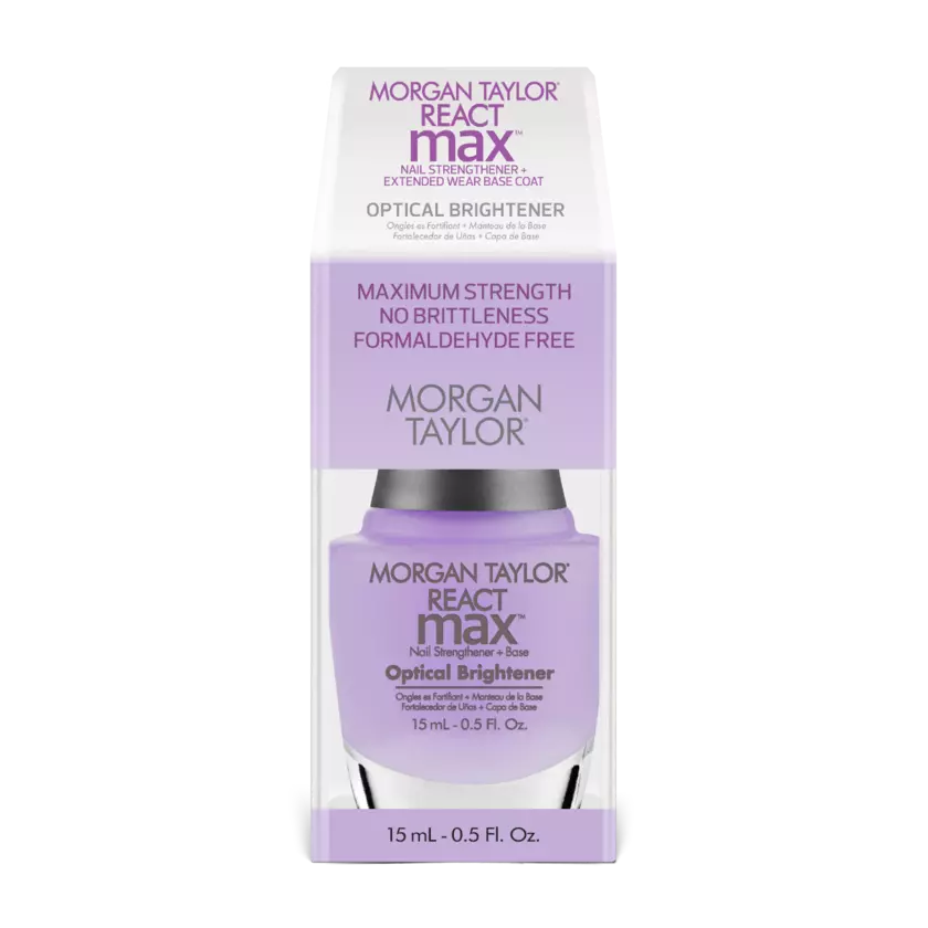 Morgan Taylor REACTmax Optical Brightener Nail Strengthener and Extended Wear Base Coat