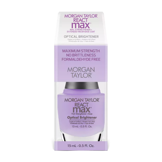 Morgan Taylor REACTmax Optical Brightener Nail Strengthener and Extended Wear Base Coat